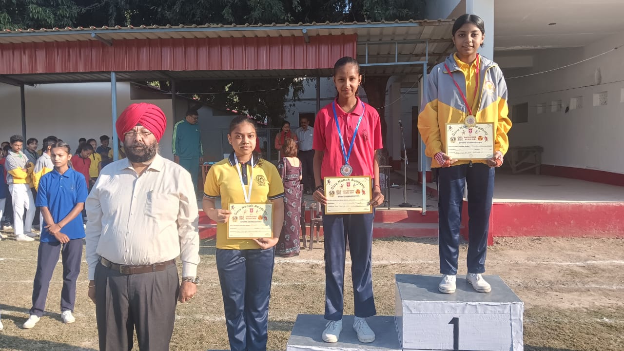 First phase of Prize distribution of Sports events conducted this year at Guru Nanak Academy